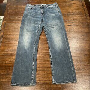 BKE Denim Men's 34S Tyler Straight Leg Jean 34x29 Stretch Distressed MGP23014